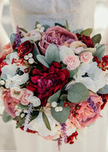 Load image into Gallery viewer, Mini Silk Ranunculus Bush in Pink Ivory - 10&quot;

