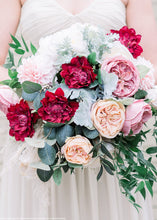 Load image into Gallery viewer, Silk English Cabbage Rose in Mauve Pink - 25" Tall
