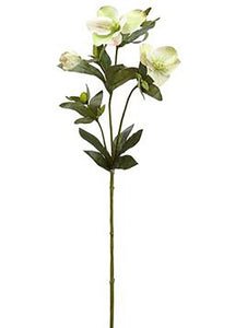 Hellebore Artificial Flowers in Light Green