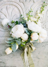 Load image into Gallery viewer, Artificial Flower Peony Bud in Cream - 18&quot; Tall
