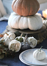 Load image into Gallery viewer, Silk English Cabbage Rose in Eggshell Cream - 25" Tall
