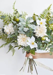 Cafe au Lait Dahlia Flower in Ivory - 19.5"