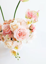 Load image into Gallery viewer, Phalaenopsis Silk Orchid in Peach Cream - 26" Tall x 3.75" Blooms
