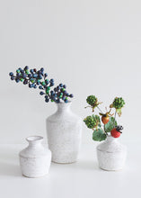 Load image into Gallery viewer, Distressed White Ceramic Hari Vase - 6.25&quot; Tall
