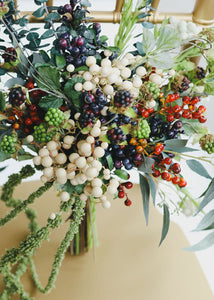 Artificial Berries in Blue - 12"