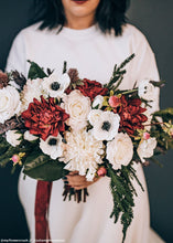 Load image into Gallery viewer, Silk Garden Dahlia in Burgundy
