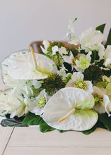 Load image into Gallery viewer, Large Artificial Anthurium in Cream White - 27&quot; Tall
