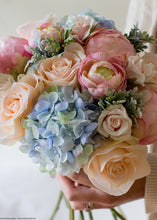 Load image into Gallery viewer, Delphinium Blue Small Silk Flower Hydrangea - 3&quot; Bloom
