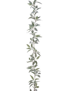 Artificial Flocked Seeded Eucalyptus Leaf Garland - 6'