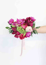 Load image into Gallery viewer, Peony Fake Flowers in Violet Fuchsia
