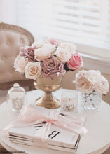 Load image into Gallery viewer, Open Silk Rose Bud in Pastel Peach Pink - 17.5" Tall
