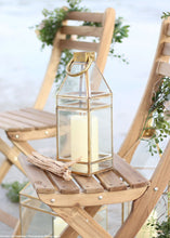 Load image into Gallery viewer, Gold Lantern - 13&quot; Tall
