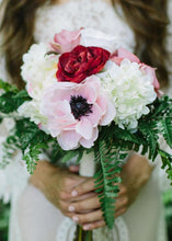 Load image into Gallery viewer, Anemone Silk Flower in Pink with Black Center - 17.5&quot;
