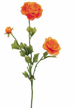 Load image into Gallery viewer, Orange Silk Ranunculus Flowers
