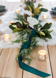 Faux Juniper Spray with Berries in Green - 18" Tall