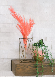 Geometric Metal Flower Vase - 8.5" Tall
