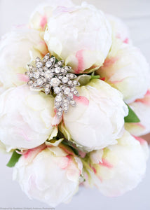 Artificial Flower Peony Bud in Cream - 18" Tall