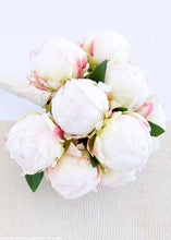 Load image into Gallery viewer, Artificial Flower Peony Bud in Cream - 18&quot; Tall
