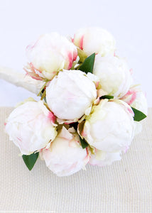 Artificial Flower Peony Bud in Cream - 18" Tall