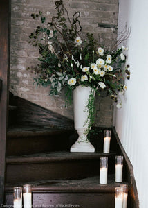 Faux Poppy Flowers in White