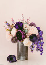 Load image into Gallery viewer, Silk English Cabbage Rose in Violet - 25" Tall
