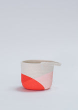 Load image into Gallery viewer, Mini Rope Basket in Red &amp; Pink - 4" Tall x 4.75" Wide
