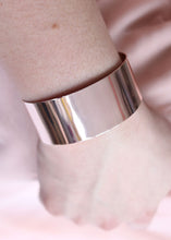 Load image into Gallery viewer, Rose Gold Wrist Corsage Cuff Bracelet - 1.25" Wide
