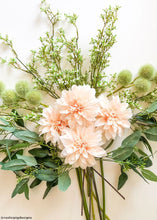 Load image into Gallery viewer, Blush Peach Dahlia Silk Flower - 19&quot;
