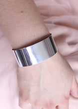 Load image into Gallery viewer, Silver Wrist Corsage Cuff Bracelet - 1.25" Wide

