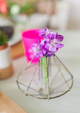 Load image into Gallery viewer, Geometric Metal Vector Vase - 5.25&quot; Tall
