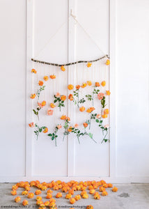 CASE OF 100 Orange Yellow Carnation Bulk Silk Flower Picks - 5" Tall